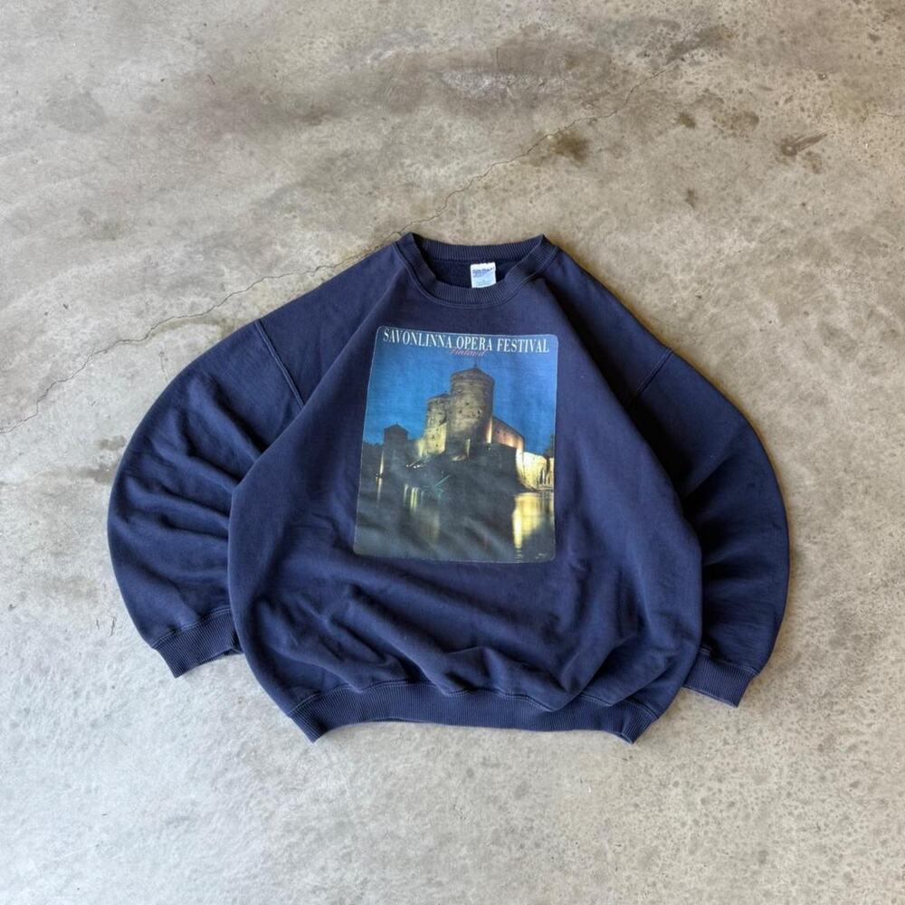 90s Navy Blue Savonlinna Opera Festival Crewneck